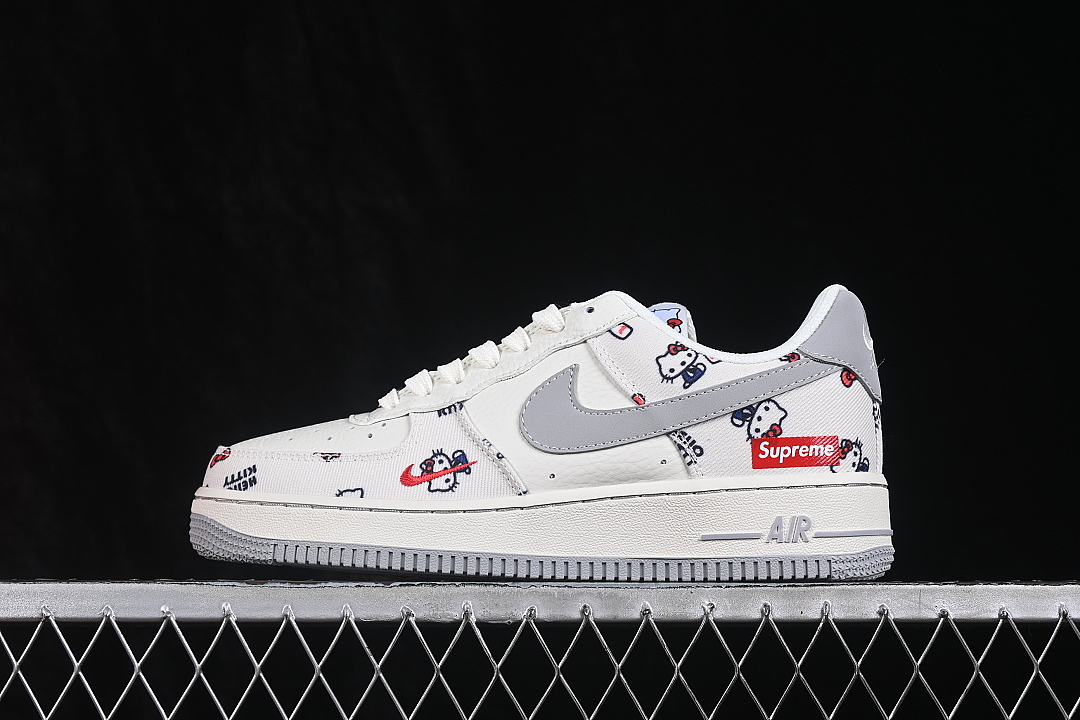 Nike [NH0601-608]-[AIR FORCE 1 07 LOW CASUAL SNEAKERS WHITE/GREY]-[WOMAN:36-39]-[MAN:40-45] - Image 2