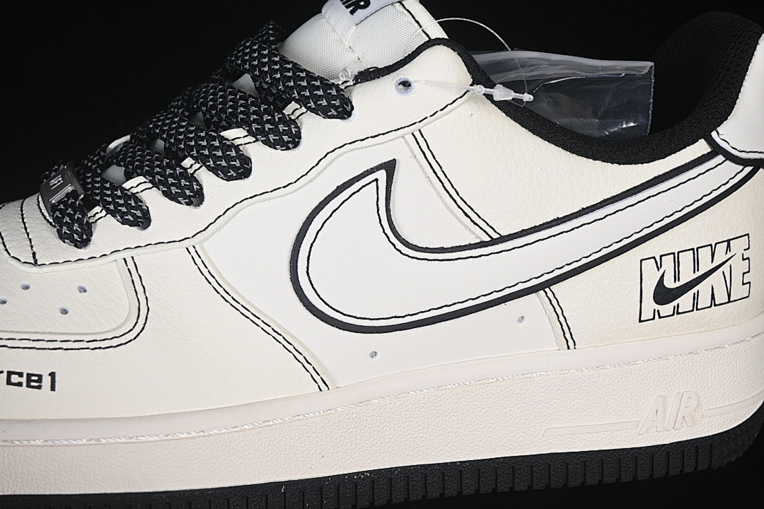 Nike [JP8028-060]-[AIR FORCE 1 07 LOW CASUAL SNEAKERS WHITE/BLACK]-[WOMAN:36-39]-[MAN:40-45] - Image 7