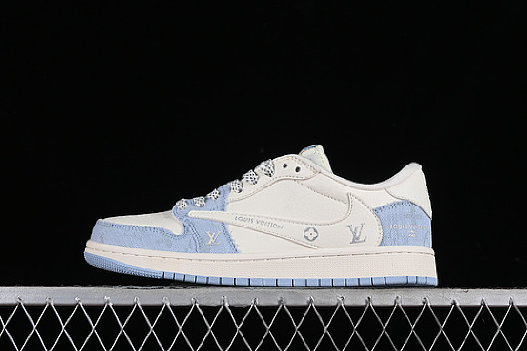 Jordan [LJ5188-003]-[TRAVIS SCOTT X FRAGMENT DESIGN AIR JORDAN 1 LOW OG SP WHITE/BLUE]-[UNISEX:36-45], photo 1