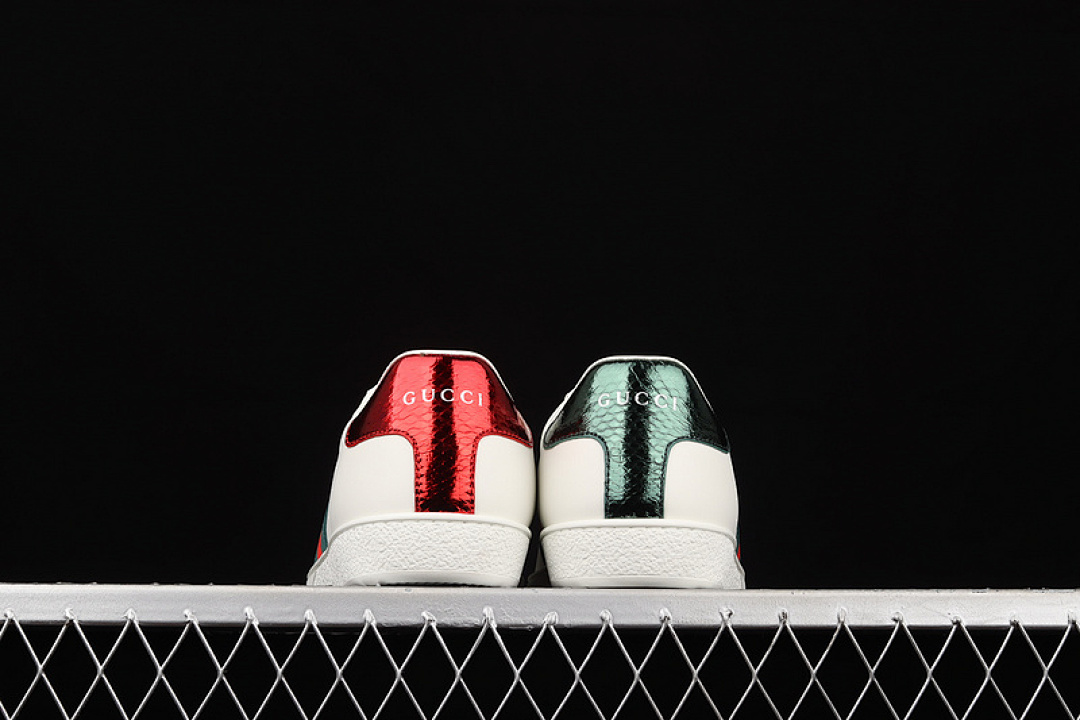 Gucci [02JP09064]-[GU*CCI ACE EMBROIDERED LOW-TOP SNEAKERS WHITE/NAVY BLUE/RED-GOLD]-[UNISEX:35-44] - Image 12
