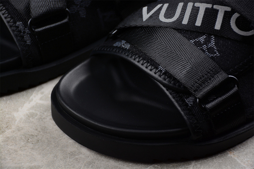 Louis Vuitton [L*V COMFORTABLE CASUAL COOL SLIPPERS BLACK]-[MAN:38-45] - Image 8