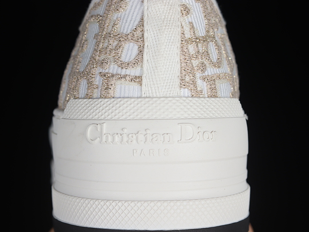 Dior [BRAND NEW EMBROIDERED SERIES THICK SOLED SPORTS SHOES WHEAT/WHITE]-[WOMAN:35-39]-[MAN:40] - Image 7