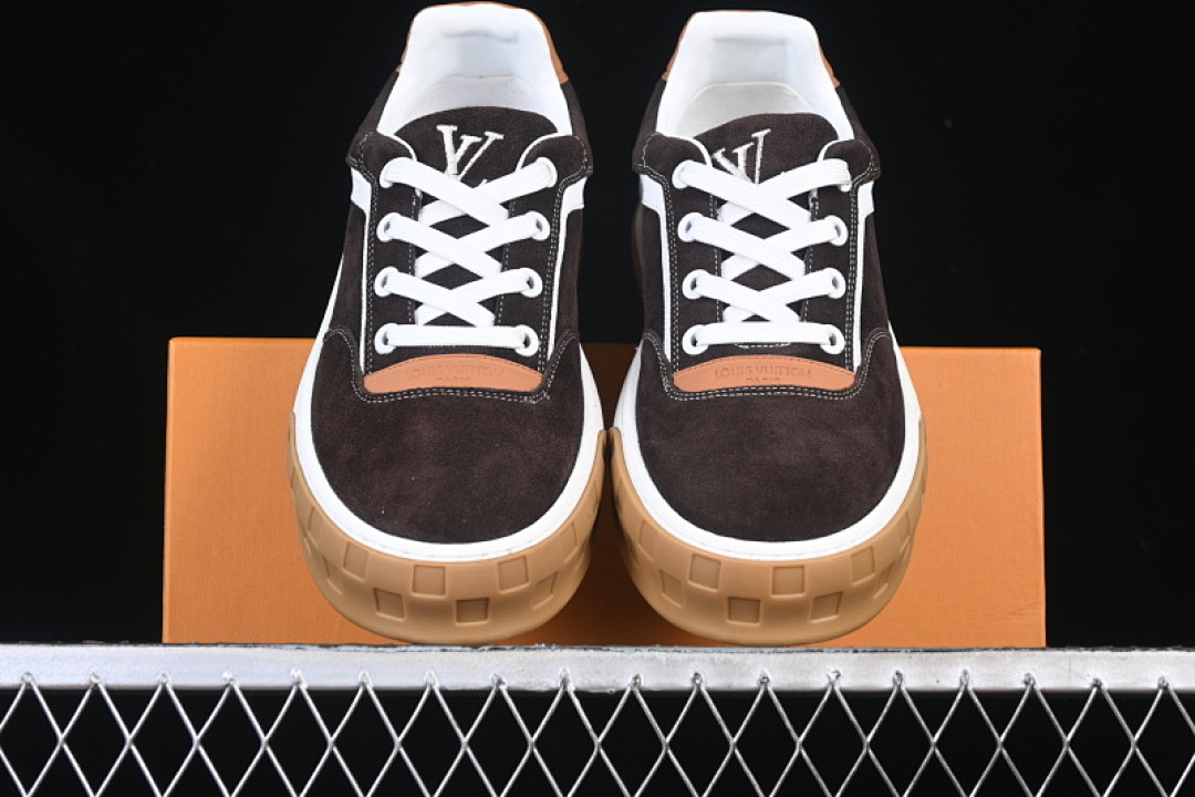Louis Vuitton [LOUIS VUITTON SKATE SNEAKER CLASSIC 2025SS D COFFEE/WHITE]-[MSAN:39-45] - Image 12