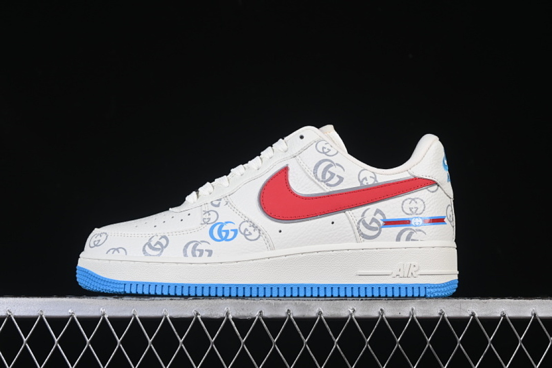 Nike [SC0601-572]-[AIR FORCE 1 07 LOW WHITE/RED/BLUE]-[WOMAN:36-39]-[MAN:40-45] - Image 2