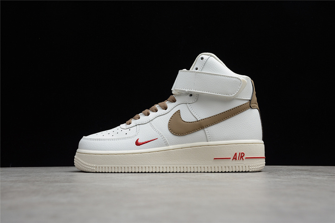 Nike [808788-995]-[AIR FORCE 1 HIGH YOHOOD RICE WHITE/BROWN/RED]-[WOMAN:36-39]-[MAN:40-45], photo 1