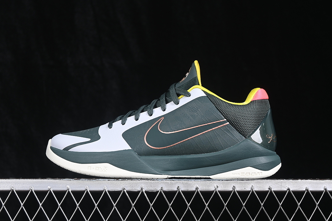 Nike [CD4991-300]-[KOBE 5 PROTRO METALLIC RED BRONZE-SPEED YELLOW-FOREST GREEN]-[MAN:40-48.5] - Image 2