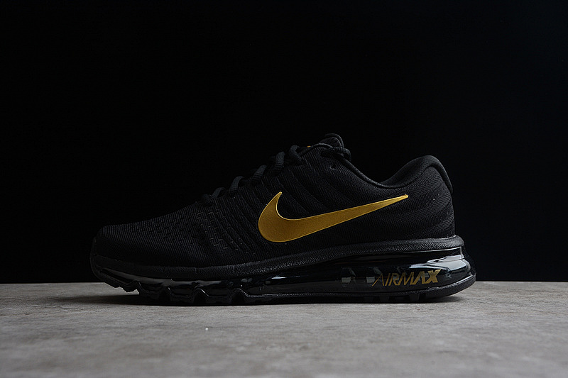 Nike AIR MAX 2017 RUNNING SHOES BLACK/BLACK/GOLD · 918091-991, photo 1