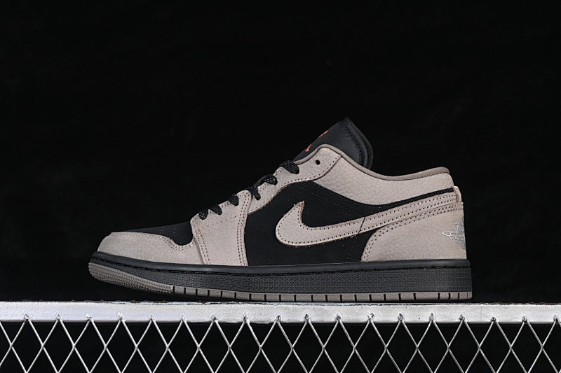 Jordan AIR Jordan 1 LOW AJ1 CASUAL SHOES DARK GREY/BLACK · IB7109-005, photo 1