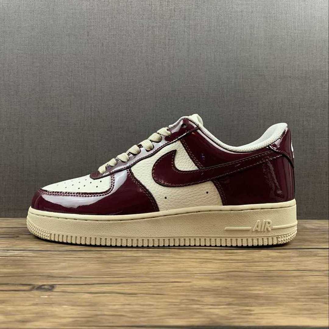 Nike [DQ8583-100]-[AIR FORCE 1 LOW ROMAN EMPIRE WHITE/BURGUNDY PATENT]-[WOMAN:36-39]-[MAN:40-45], photo 1