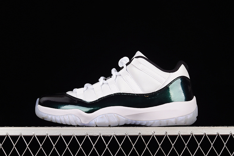 Jordan AIR Jordan 11 RETRO LOW EMERALD WHITE/EMERALD RISE-BLACK · 528895-145, photo 1