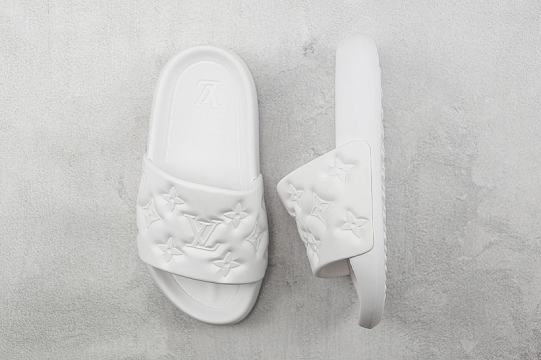Louis Vuitton [L*V WATERFRONT MONOGRAM SLIPPERS WHITE/WHITE/WHITE]-[MAN:38-45] - Image 3