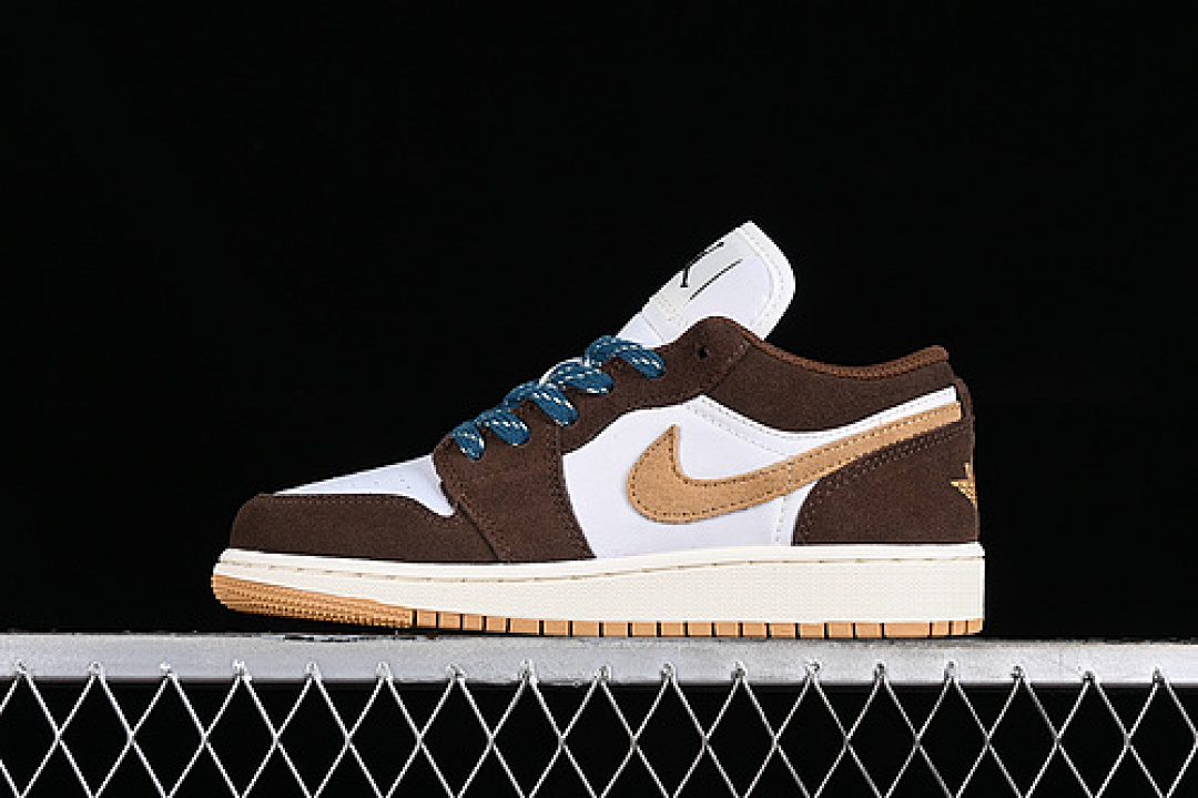 Jordan [FB2216-200]-[AIR JORDAN 1 LOW CACAO WOW WHITE/YELLOW/BROWN/BLUE]-[WOMAN:35.5-40], photo 1