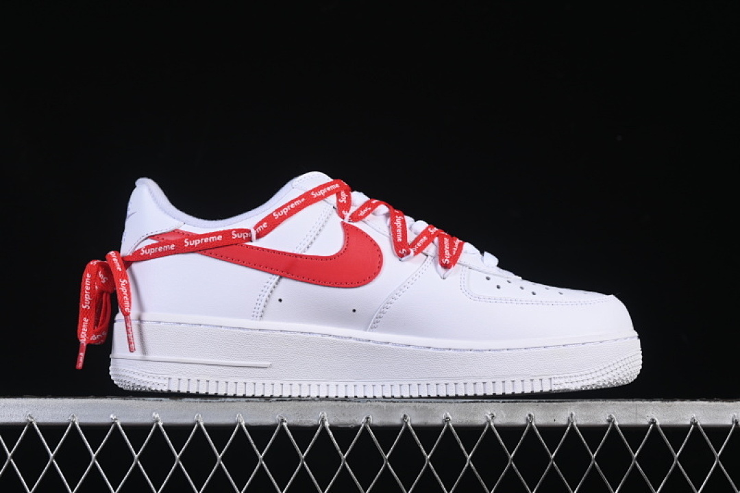 Nike [UP9225-101]-[AIR FORCE 1 07 LOW CASUAL SNEAKERS WHITE/RED]-[WOMAN:36-39]-[MAN:40-45] - Image 15