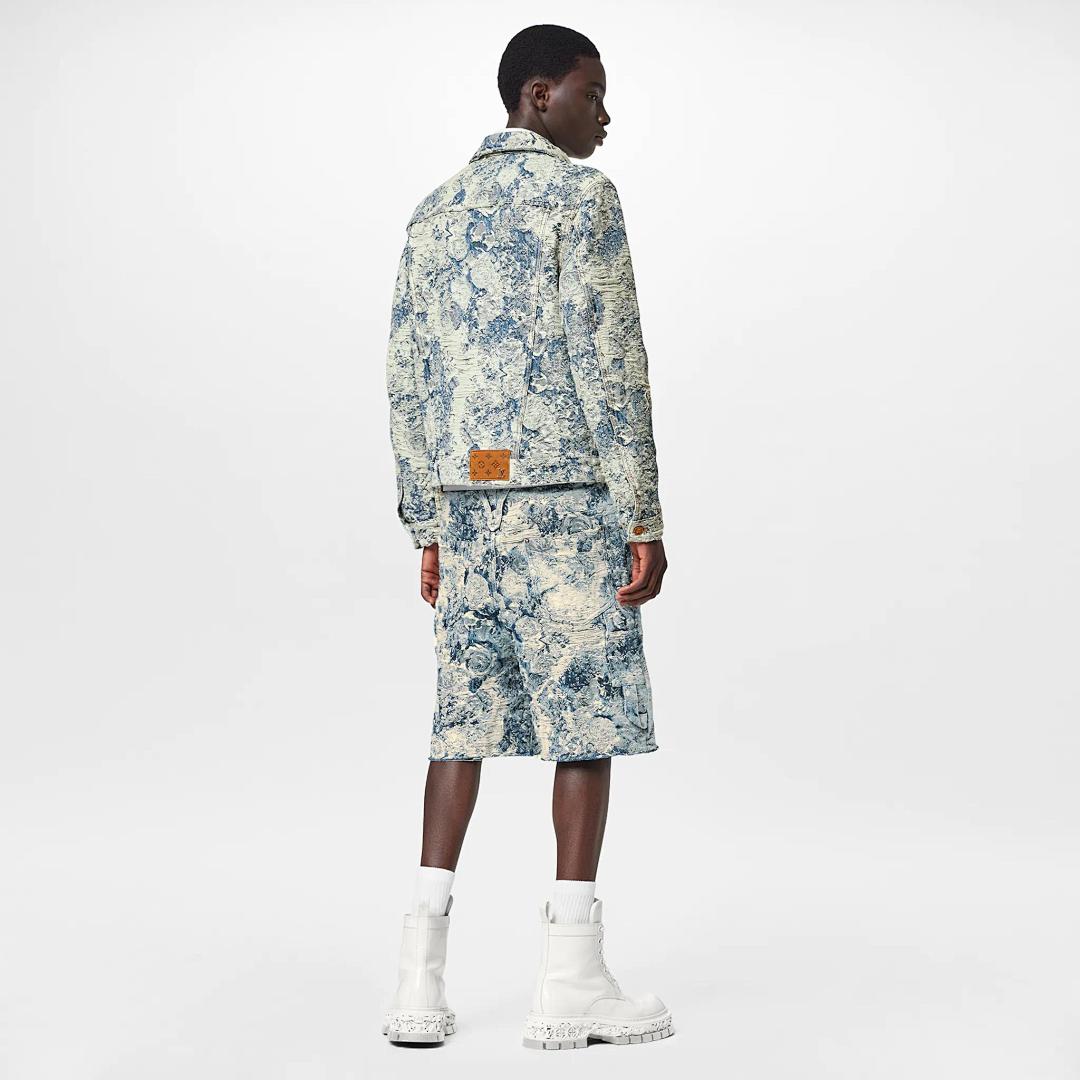 Unbranded Destruction Jacquard Denim Jacket P:268 - Image 21