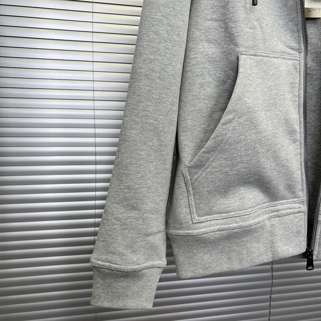 Unbranded Classic Check Hooded Zip Jacket-Grey P: - Image 21