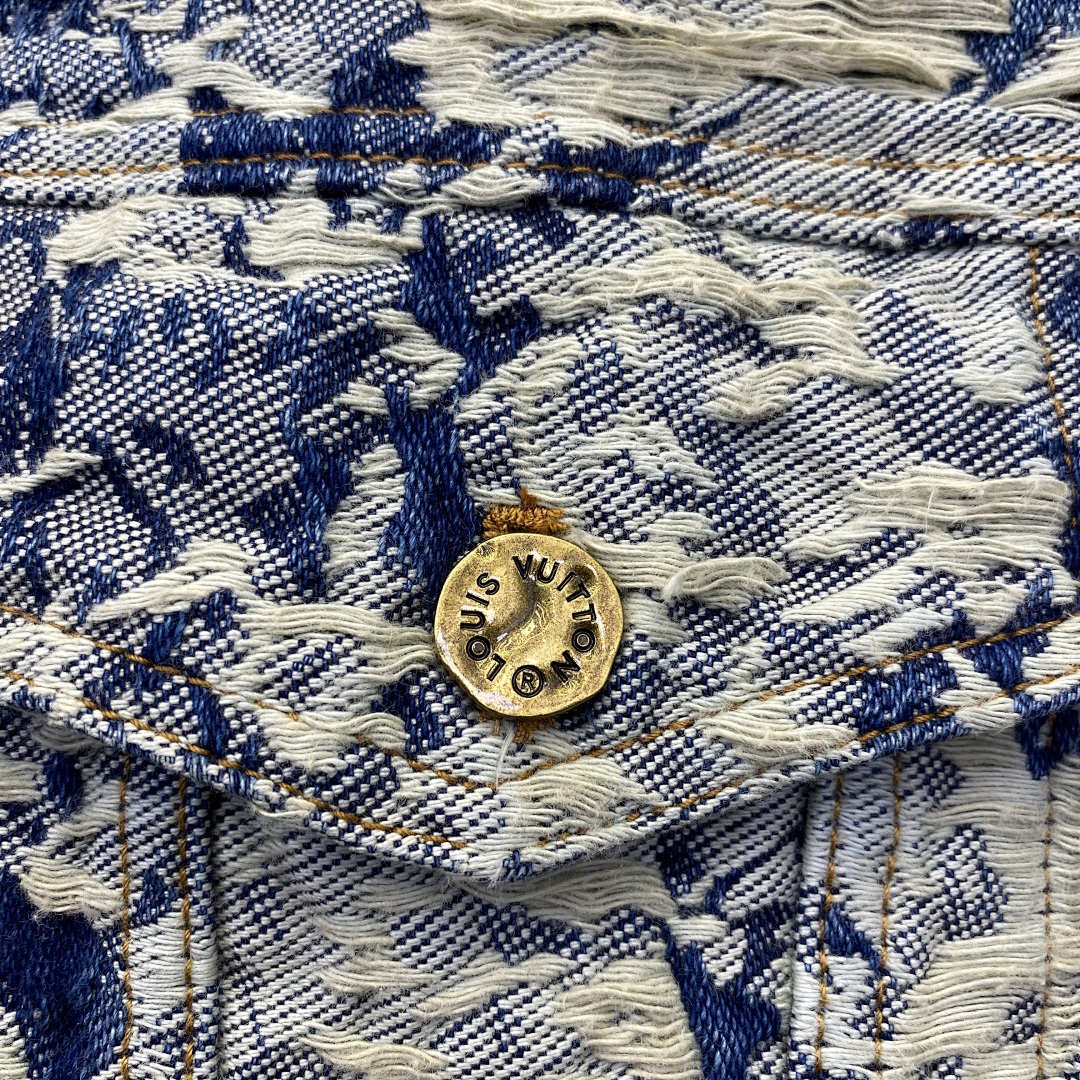 Unbranded Destruction Jacquard Denim Jacket P:268 - Image 5