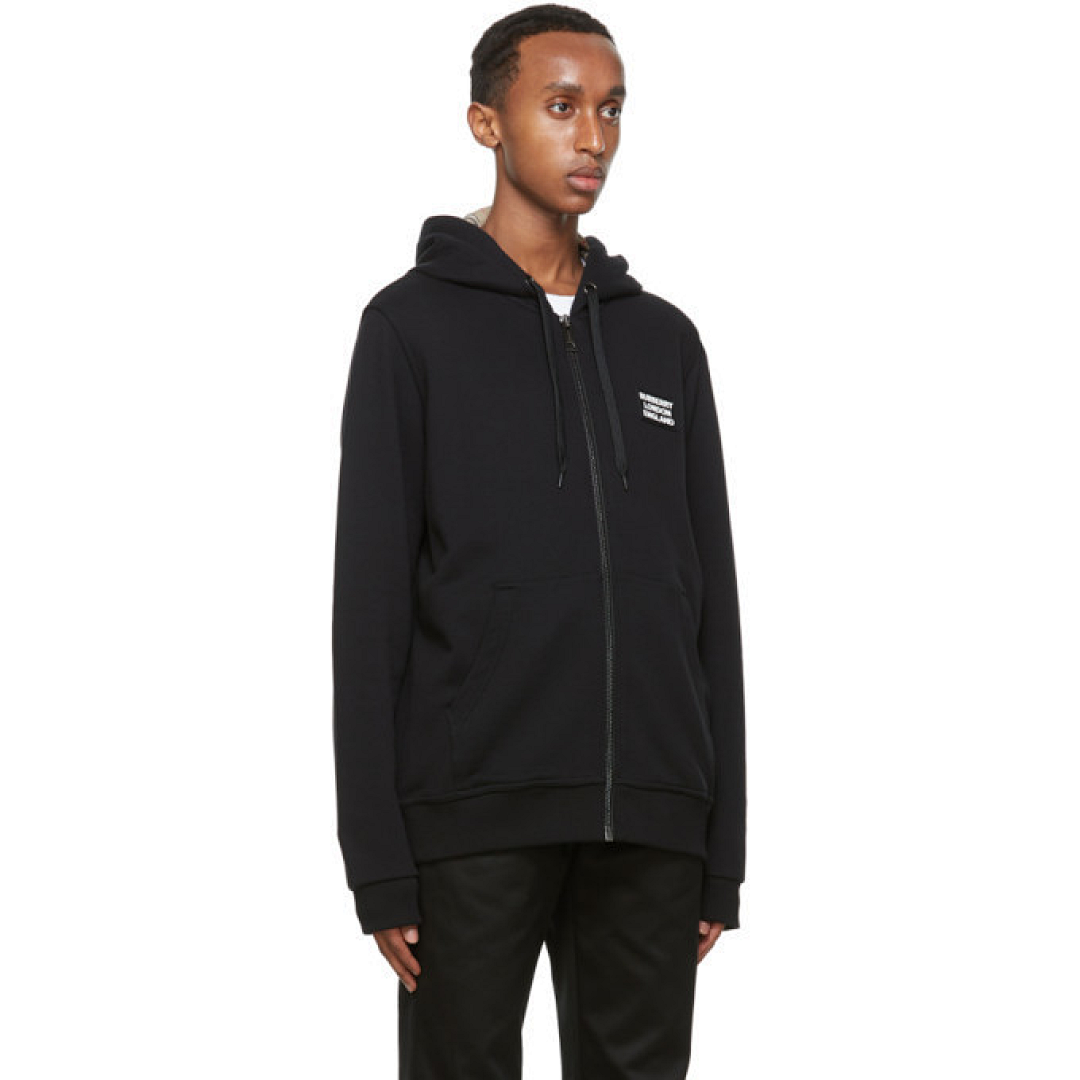 Unbranded Silicone Logo Stamped Mesh Interior Zip Hoodie-Black P: - Image 6