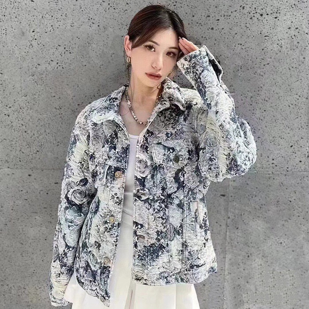 Unbranded Destruction Jacquard Denim Jacket P:268 - Image 30