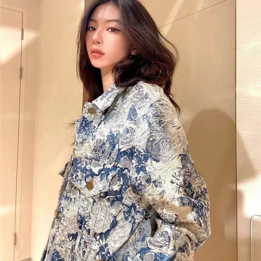 Unbranded Destruction Jacquard Denim Jacket P:268 - Image 29