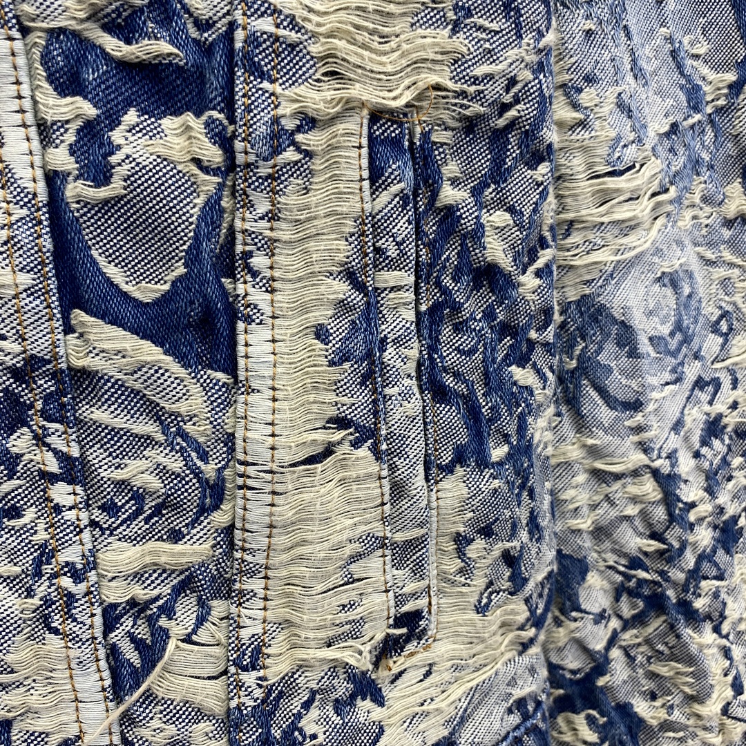 Unbranded Destruction Jacquard Denim Jacket P:268 - Image 16