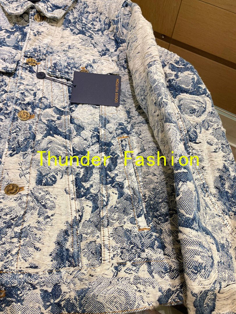 Unbranded Destruction Jacquard Denim Jacket P:268 - Image 36