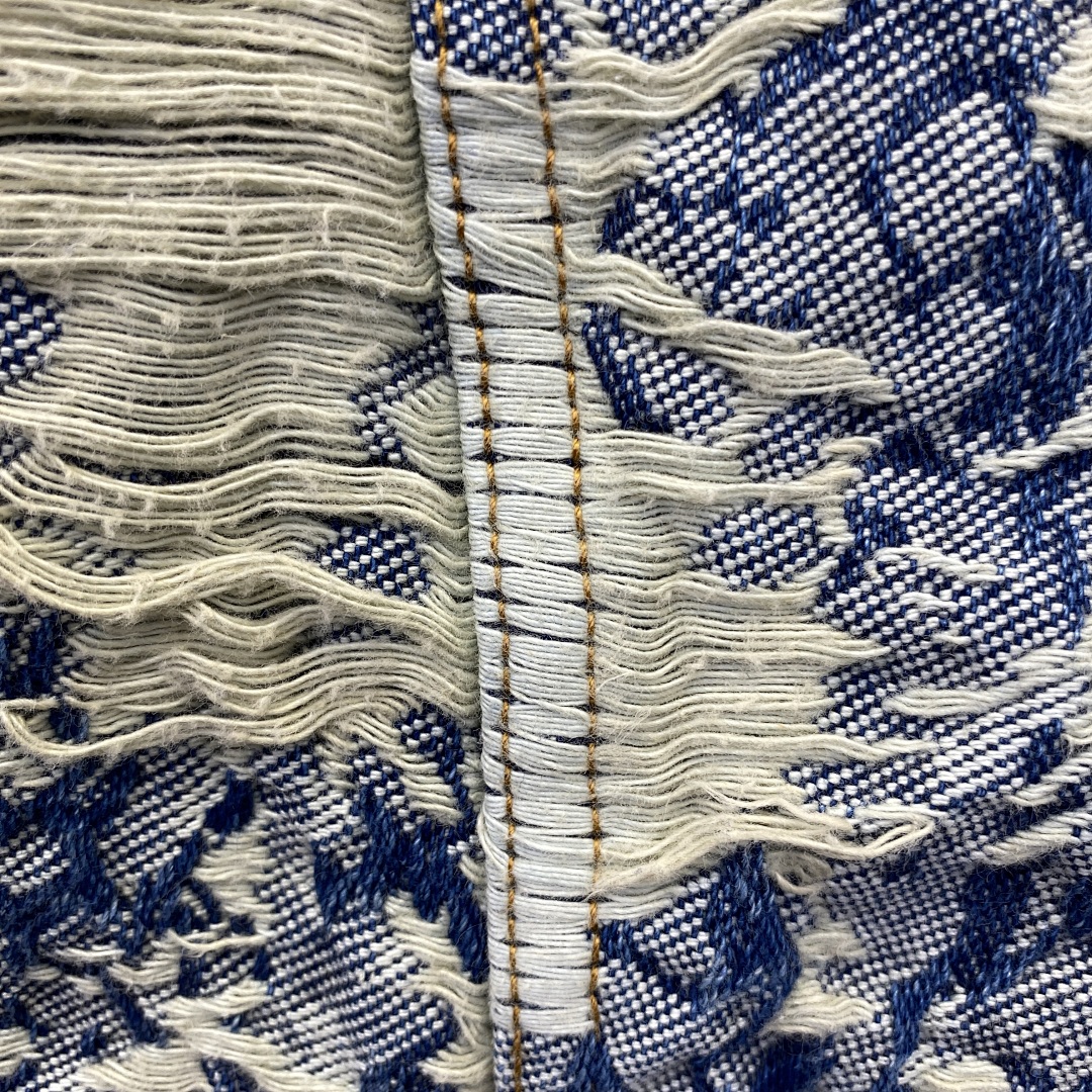 Unbranded Destruction Jacquard Denim Jacket P:268 - Image 9