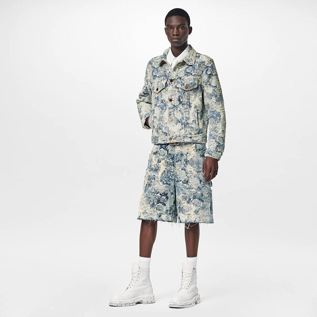 Unbranded Destruction Jacquard Denim Jacket P:268 - Image 23