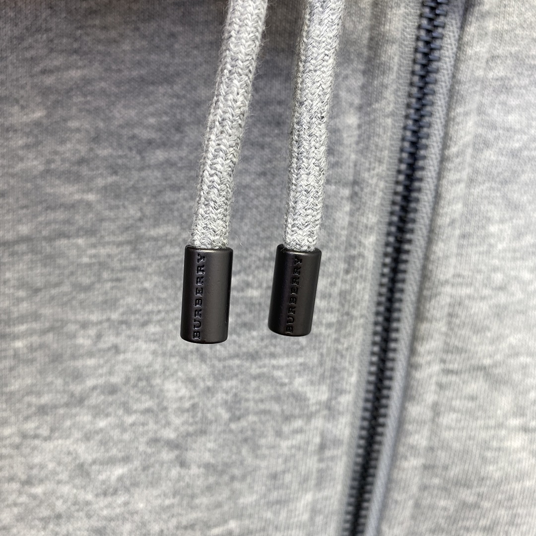 Unbranded Classic Check Hooded Zip Jacket-Grey P: - Image 19
