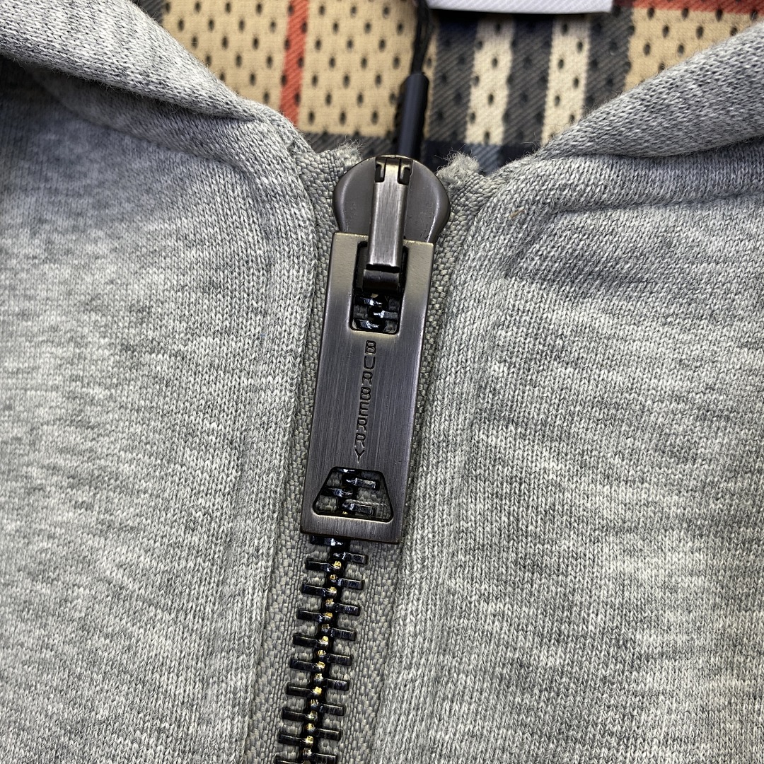 Unbranded Silicone Logo Stamped Mesh Interior Zip Hoodie-Grey P: - Image 11
