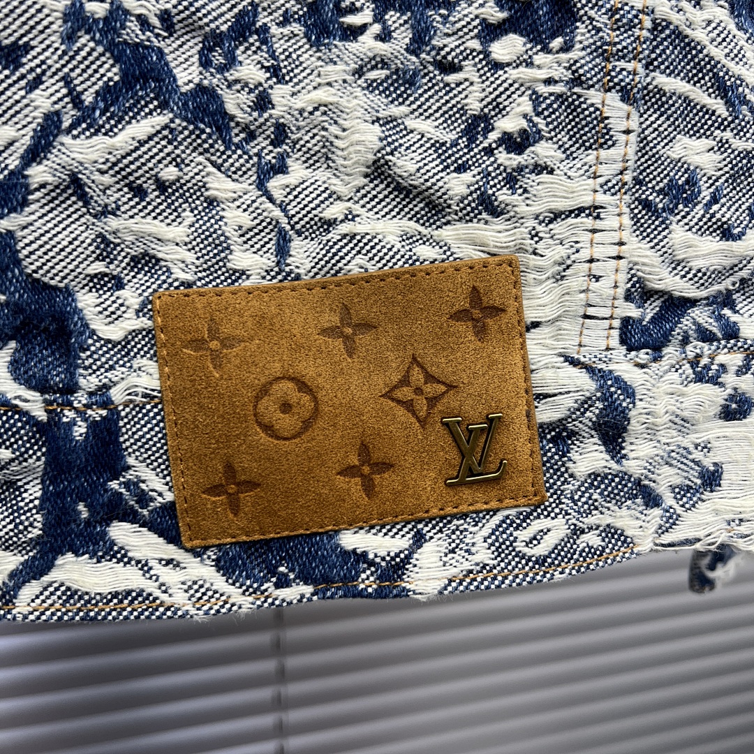 Unbranded Destruction Jacquard Denim Jacket P:268 - Image 3