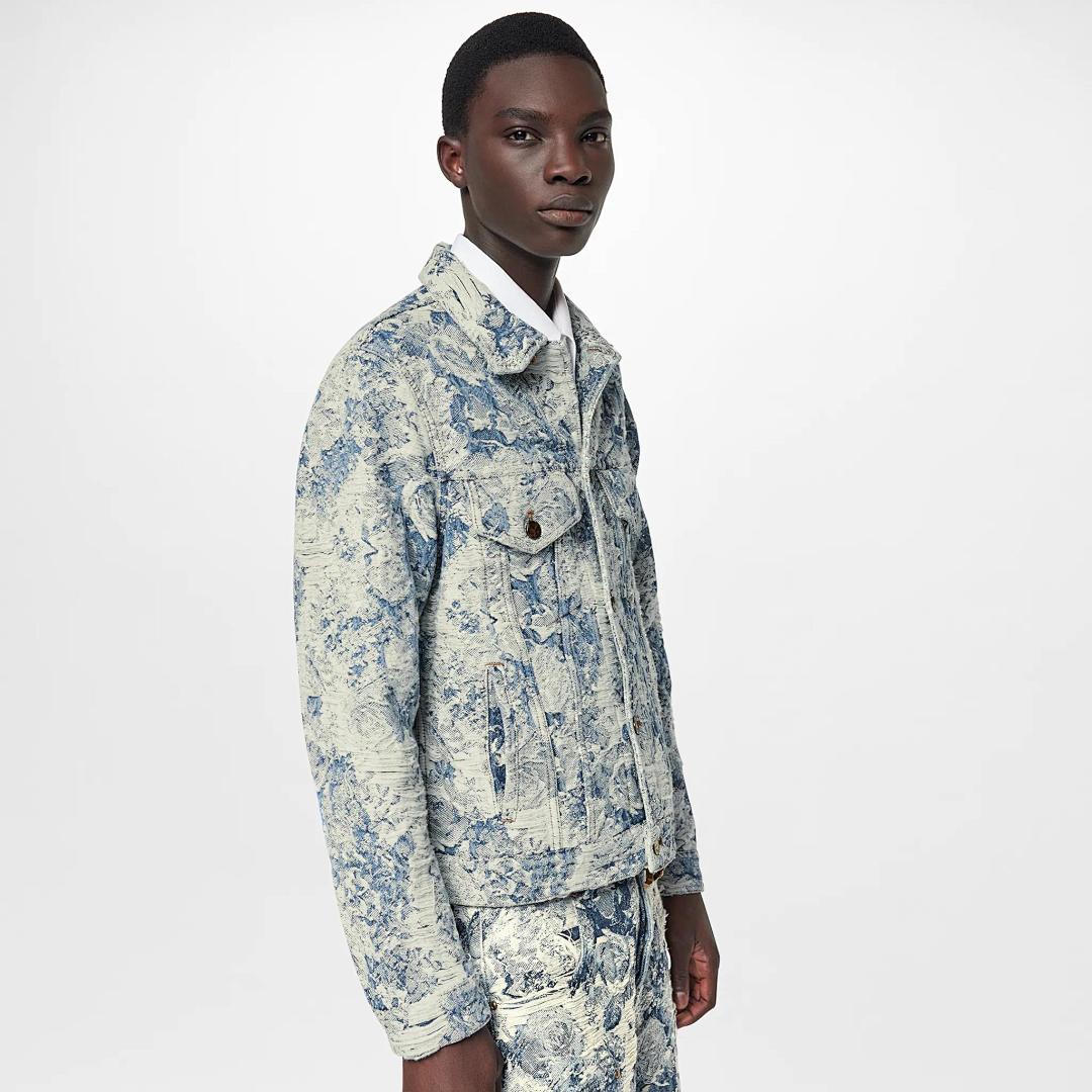 Unbranded Destruction Jacquard Denim Jacket P:268 - Image 22