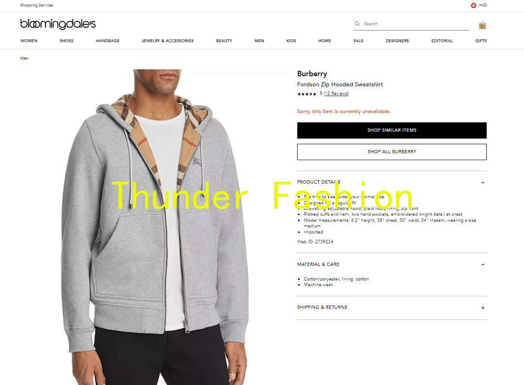 Unbranded Classic Check Hooded Zip Jacket-Grey P: - Image 5