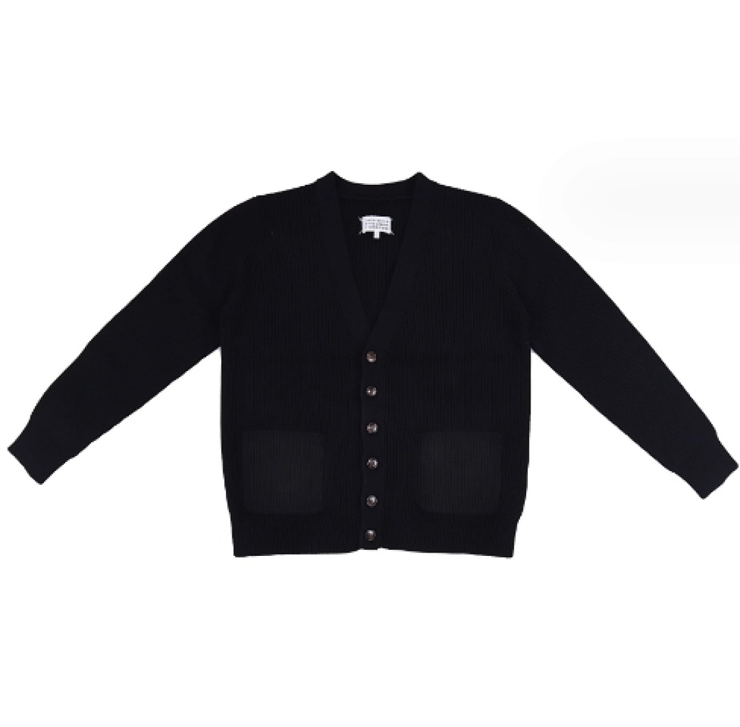 Maison Margiela Wind Black Buckle V Collar Fleece Mens Womens P189 Yuan