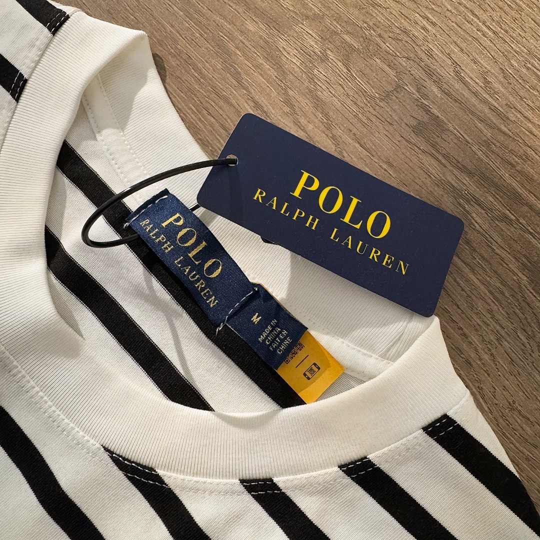 Other Spring Summer LOGO Embroidered Striped Collar Short Sleeve P 129 Yuan - Image 12