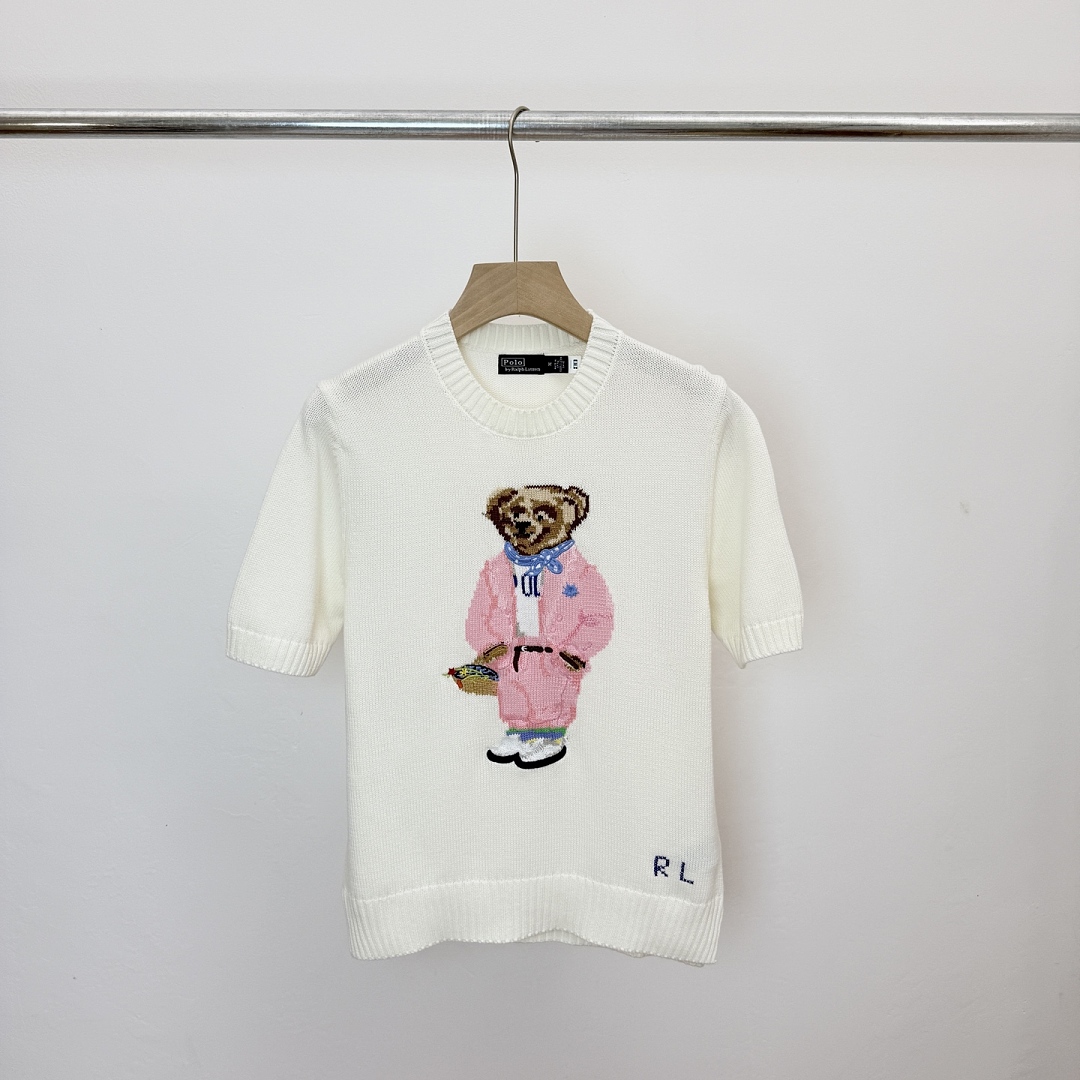 Other RL Small 26 Womens Pink Floral Solid Cotton Embroidered Short Sleeve Collar Fleece P 199 Yuan - Image 10