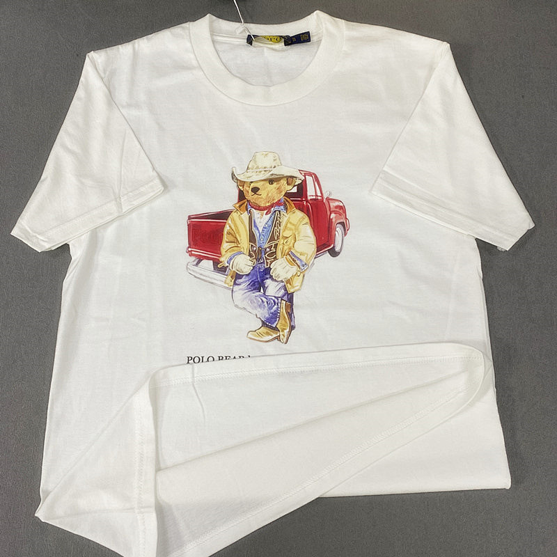 Other Polo Small T Print Solid Cotton Mens Womens P89 Yuan