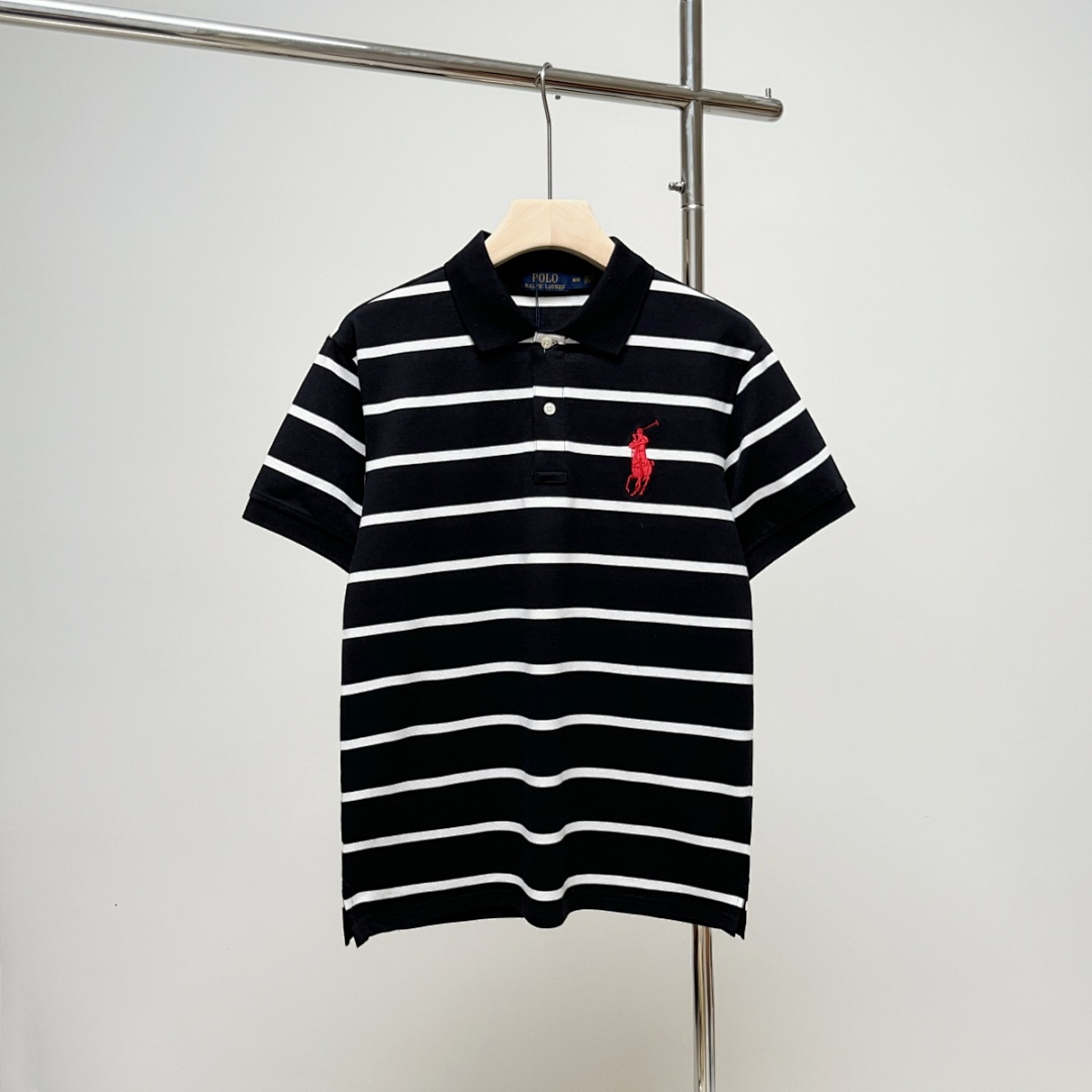 Other RL Big Embroidered Striped Polo Collar Short Sleeve P 139 Yuan - Image 9
