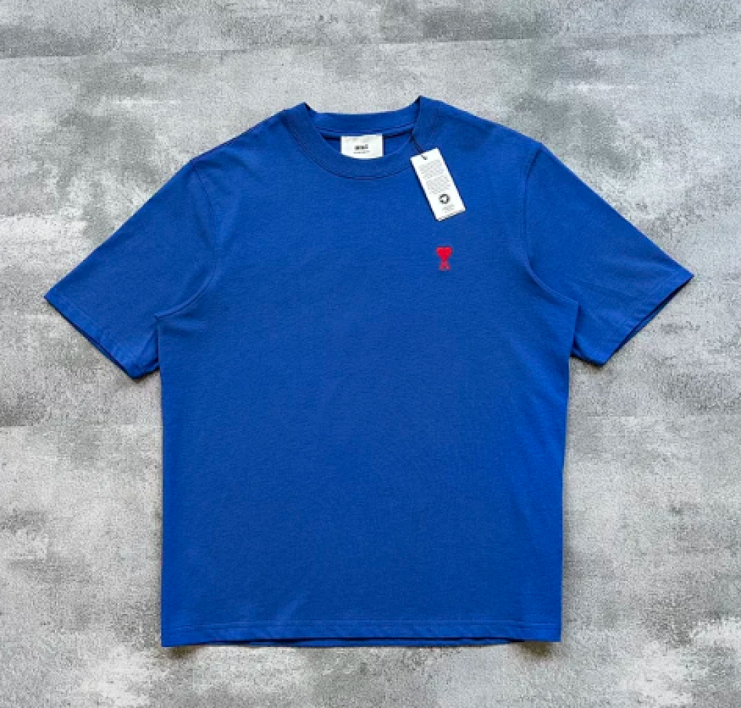 Other Ami Small Red Embroidered Short Sleeve T P 89 - Image 11