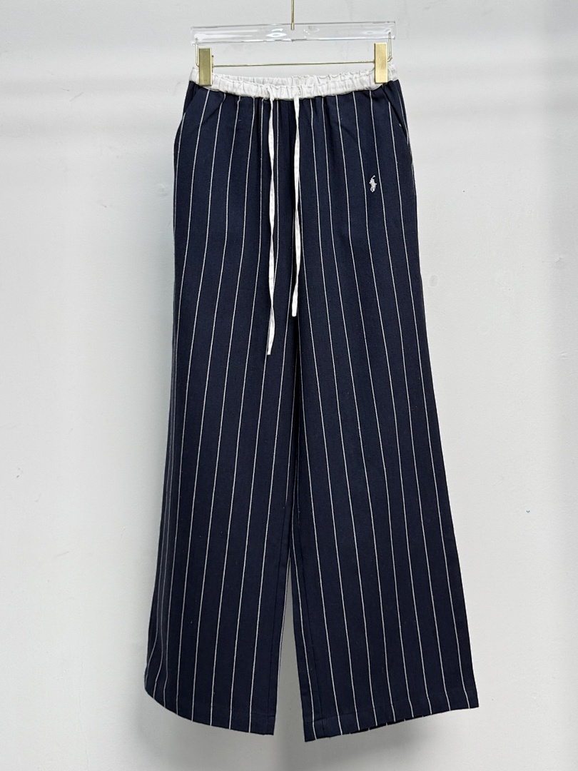 Other RL Small Embroidered Womens Lace Striped Blue Linen Surface P 249 Yuan - Image 7