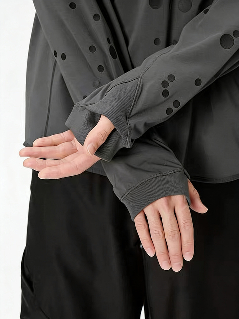 Other GDW0 Mountain Wind Laser Light Print Long Sleeve Collar P 189 Yuan - Image 17