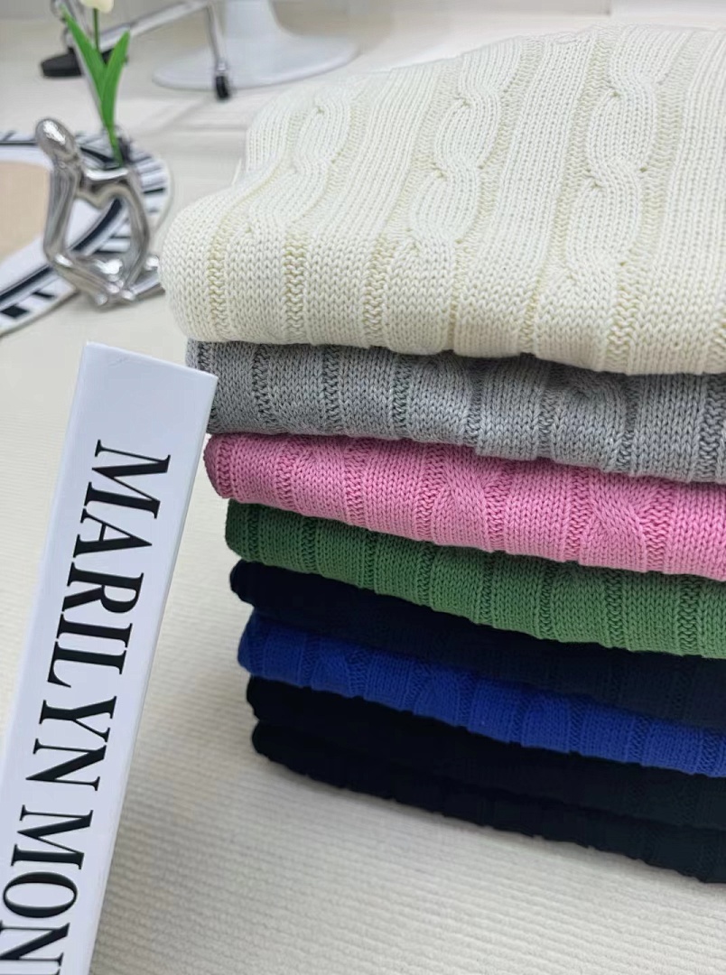 Other Polo Sweater For Woman Womens V Collar Solid Cotton Top Long Sleeve Fleece P 189 Yuan, SML - Image 2