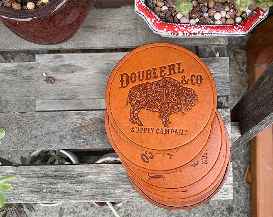Other RRL Leather Round Tea Coaster Coffee Potholde P79R - Image 9