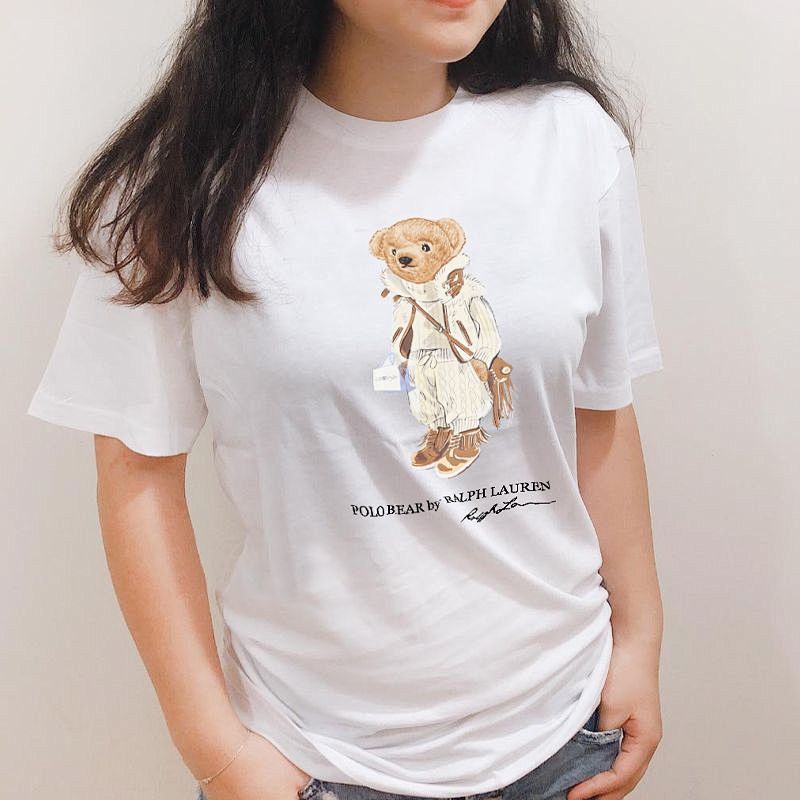 Other Polo Small T Print Solid Cotton Mens Womens P89 Yuan