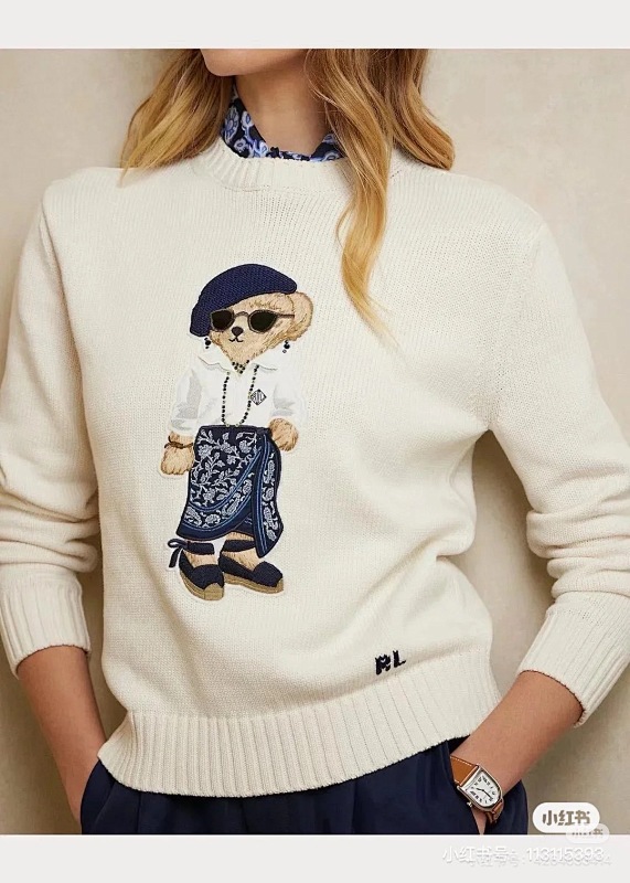 Other RL Womens Purple Label Embroidered Khaki Surface Small Fleece SML P299 Yuan, photo 1