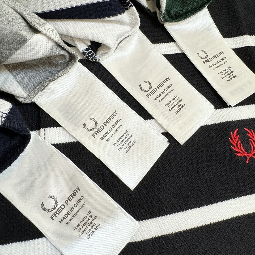 Other Wheat Embroidered Striped Polo Collar Short Sleeve P 139 Yuan - Image 4