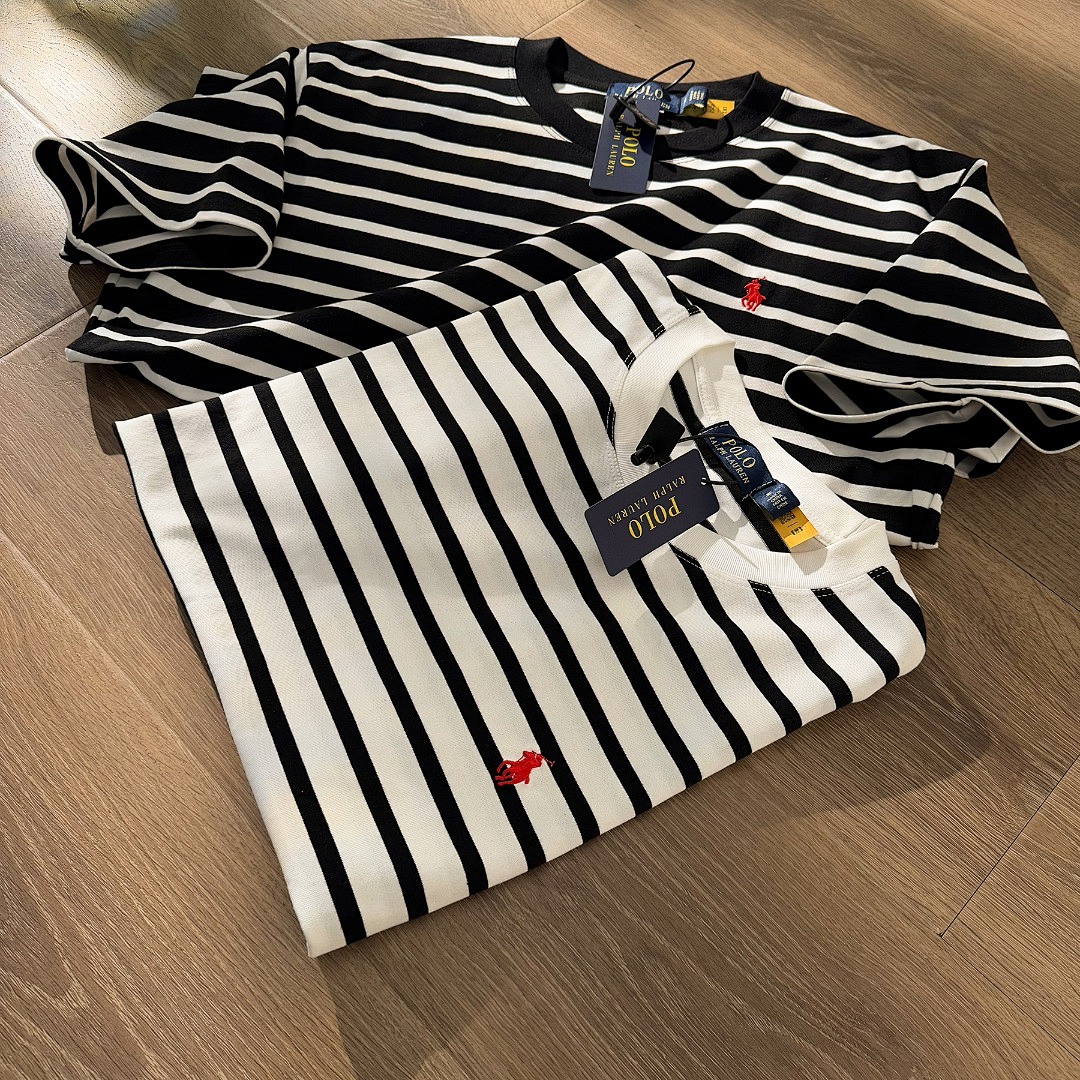 Other Spring Summer LOGO Embroidered Striped Collar Short Sleeve P 129 Yuan - Image 20