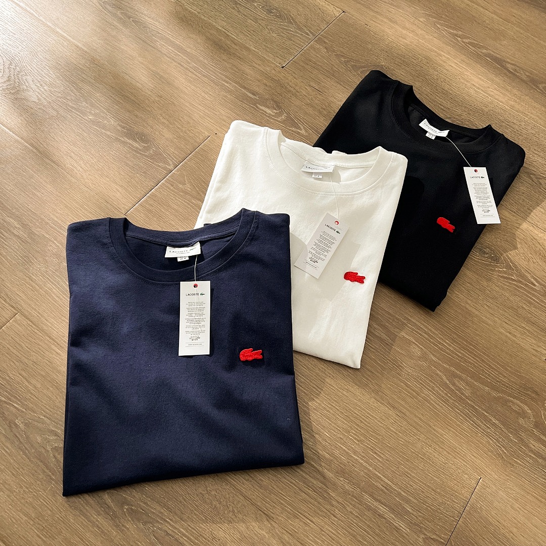 Other LACOSTE Red Small Collar Short Sleeve T Mens Womens P 99 Yuan - Image 5