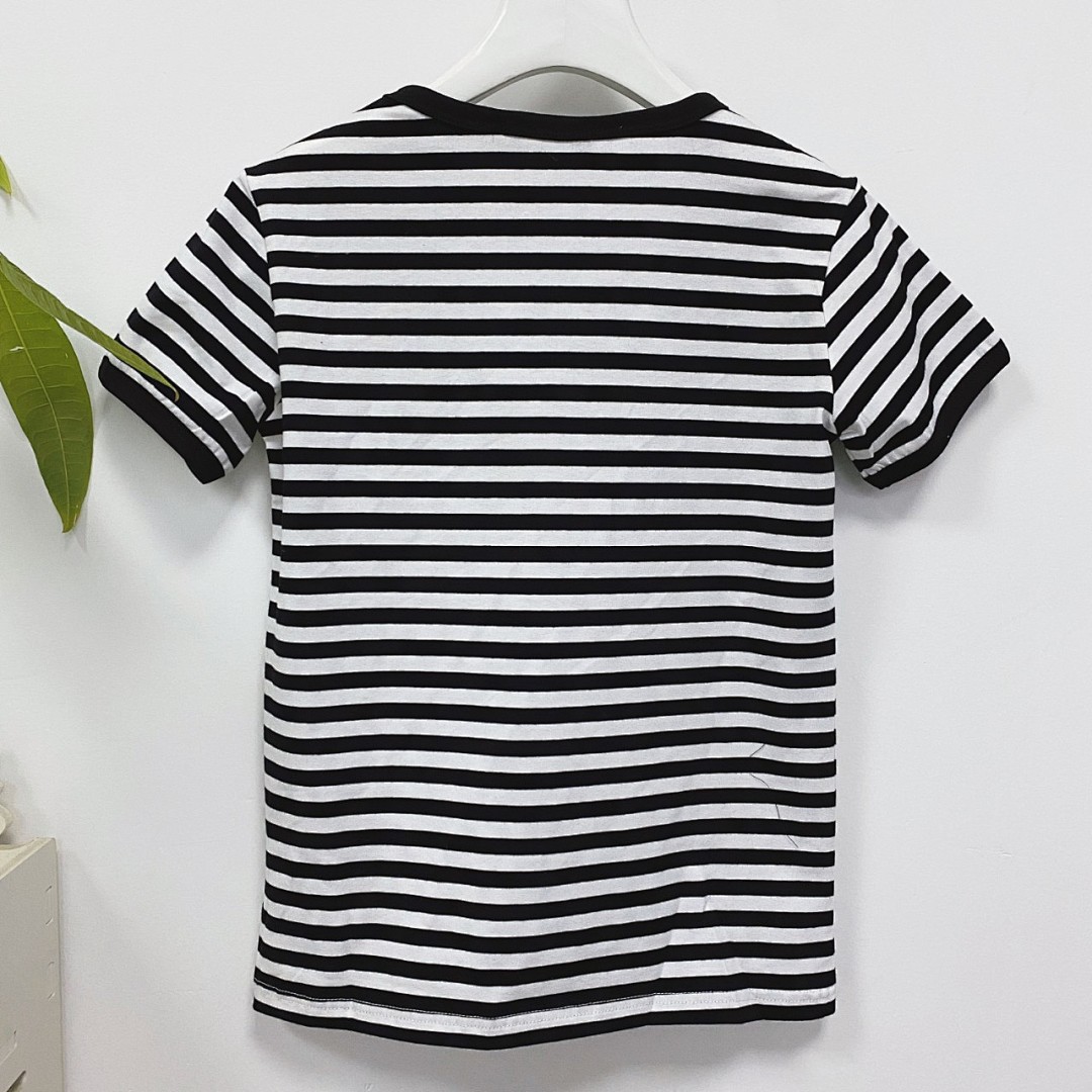Other Black Striped Solid Cotton Mens Womens Sea T P109 Yuan - Image 8