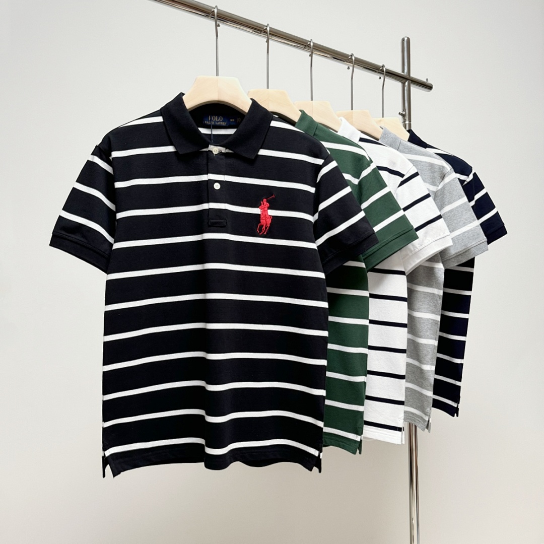 Other RL Big Embroidered Striped Polo Collar Short Sleeve P 139 Yuan