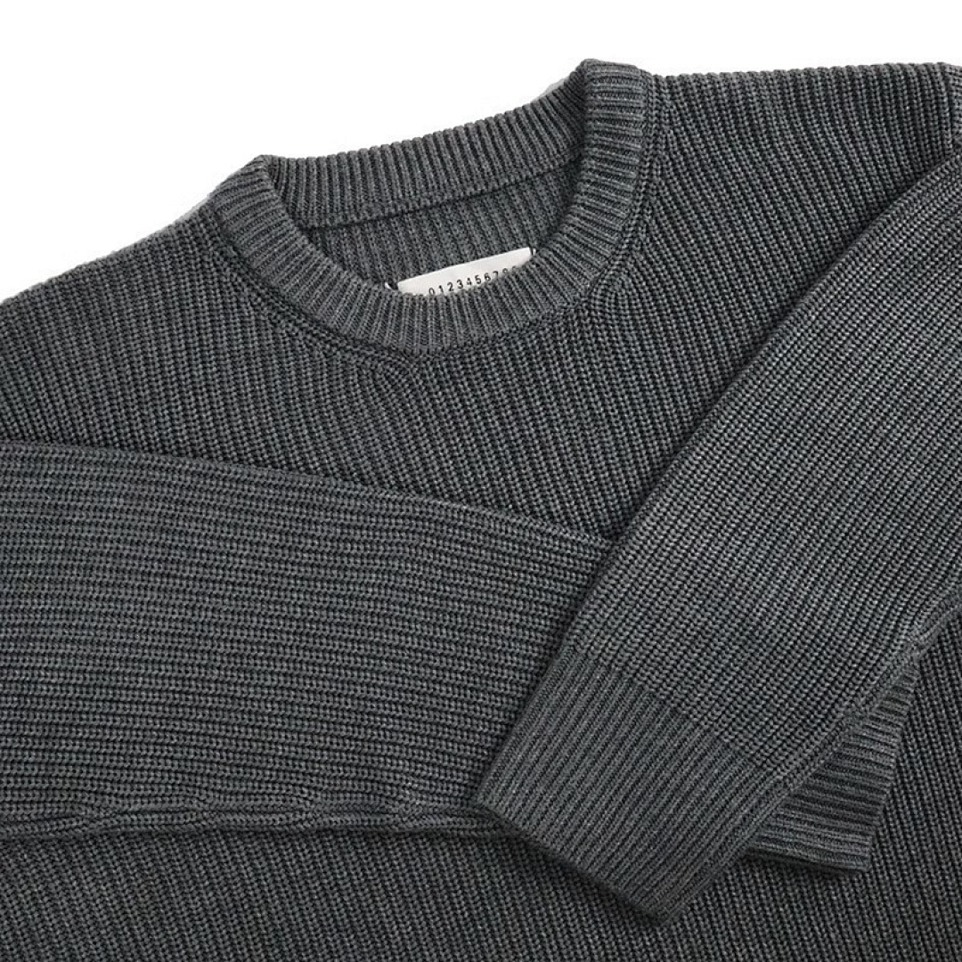 Maison Margiela Margiela MM6 Wind Grey Black Collar Wide Top Fleece P169 Yuan - Image 11